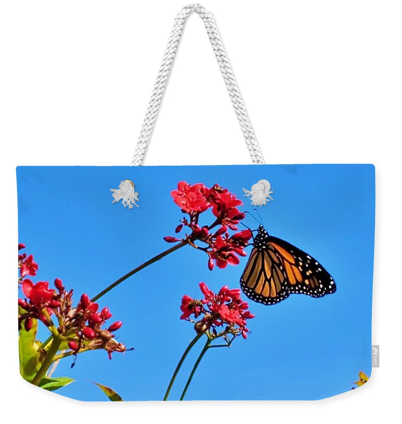 Butterflies on Flowers Weekender Bag 